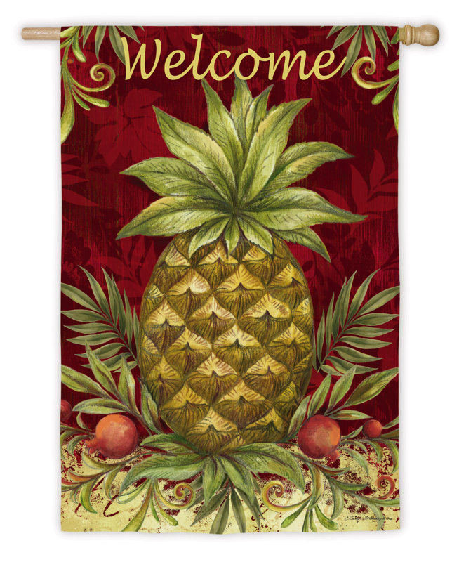 Pineapple garden flag